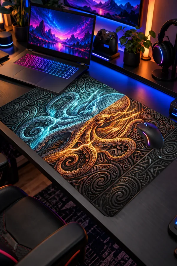 Ember Frost Kraken Dizüstü Gaming Mousepad