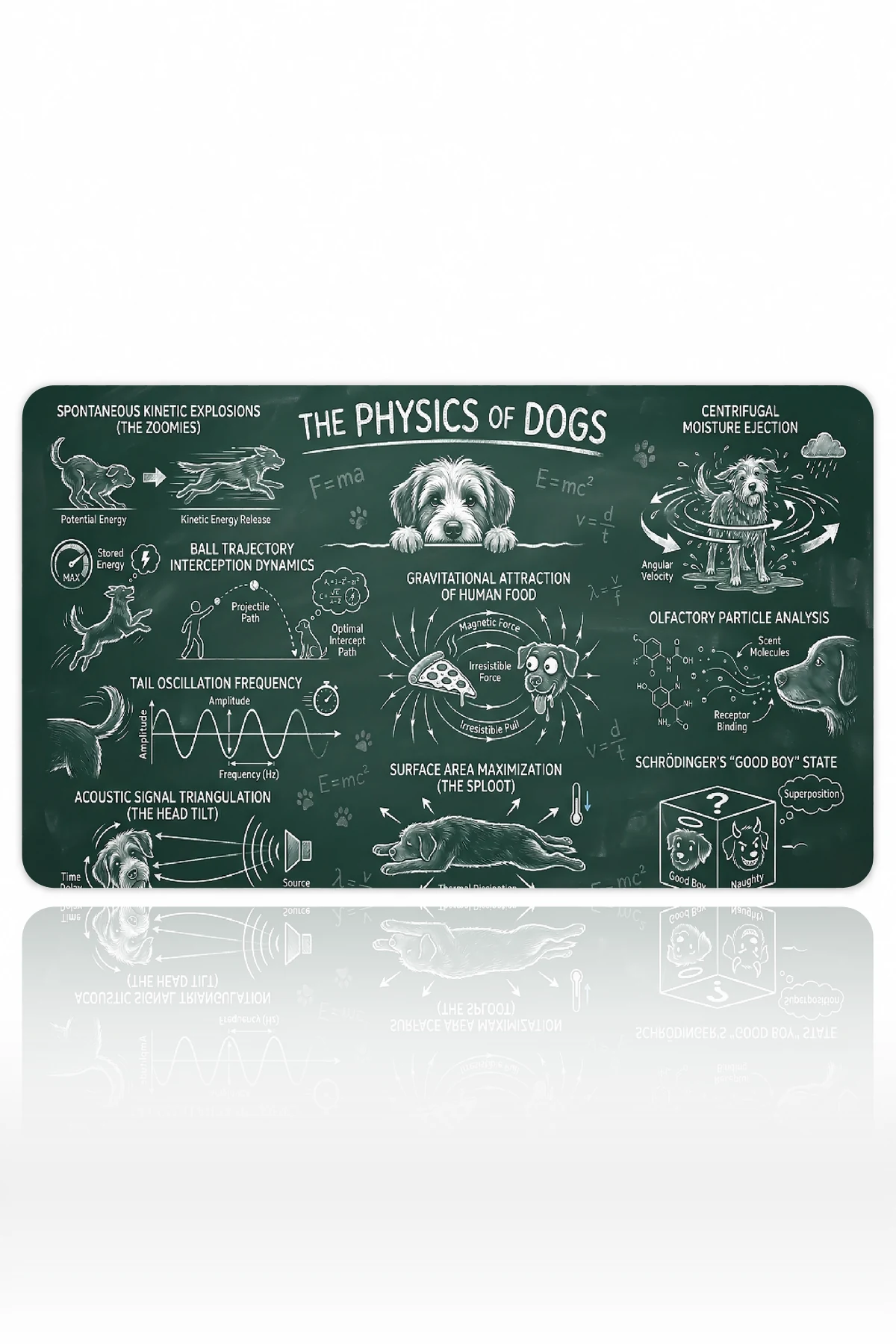 Canine Chalk Theory 60x40 Gaming Mousepad Canine Chalk Theory Dizüstü Gaming Mousepad