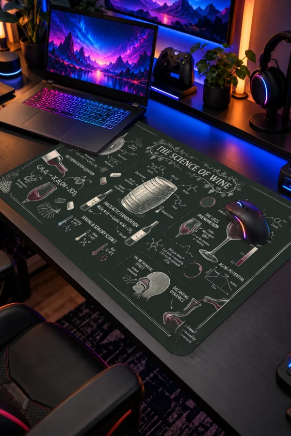 Vintner Chalk Notes Dizüstü Gaming Mousepad
