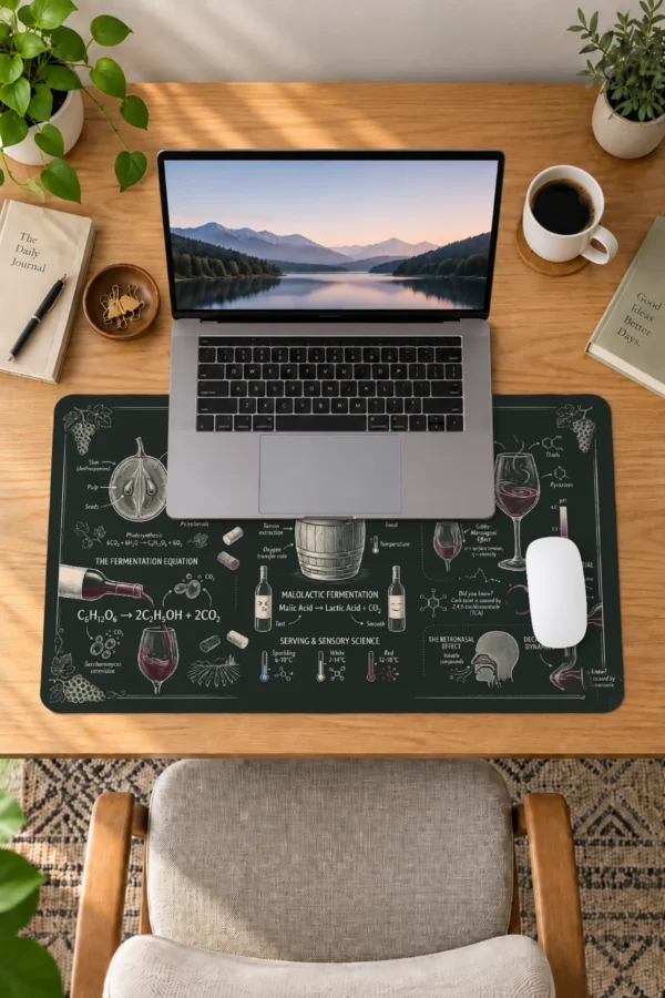 Vintner Chalk Notes Dizüstü Gaming Mousepad
