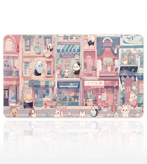 Pastel Kitty Lane Dizüstü Gaming Mousepad