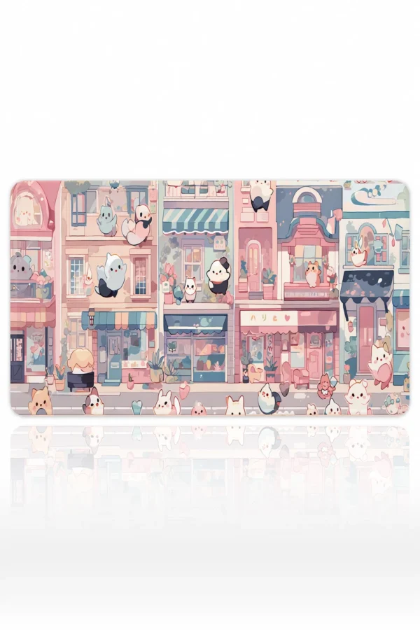 Pastel Kitty Lane 60x40 Gaming Mousepad Pastel Kitty Lane Dizüstü Gaming Mousepad