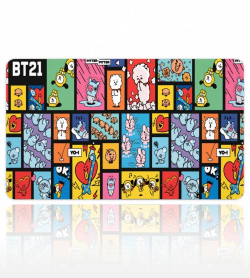 Kawaii Comic Grid Dizüstü Gaming Mousepad