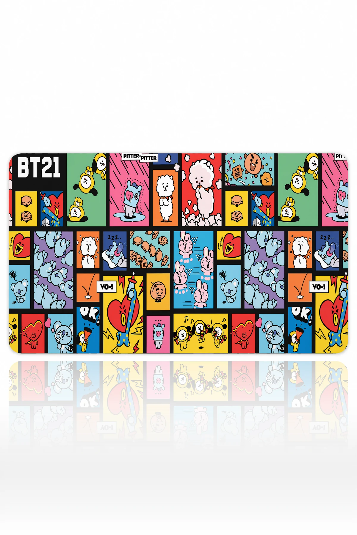 Kawaii Comic Grid 60x40 Gaming Mousepad Kawaii Comic Grid Dizüstü Gaming Mousepad