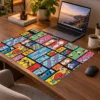 Kawaii Comic Grid 60x40 Gaming Mousepad Kawaii Comic Grid Dizüstü Gaming Mousepad
