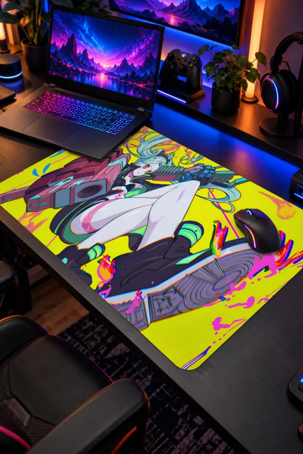 Acid Glitch Rebel Dizüstü Gaming Mousepad