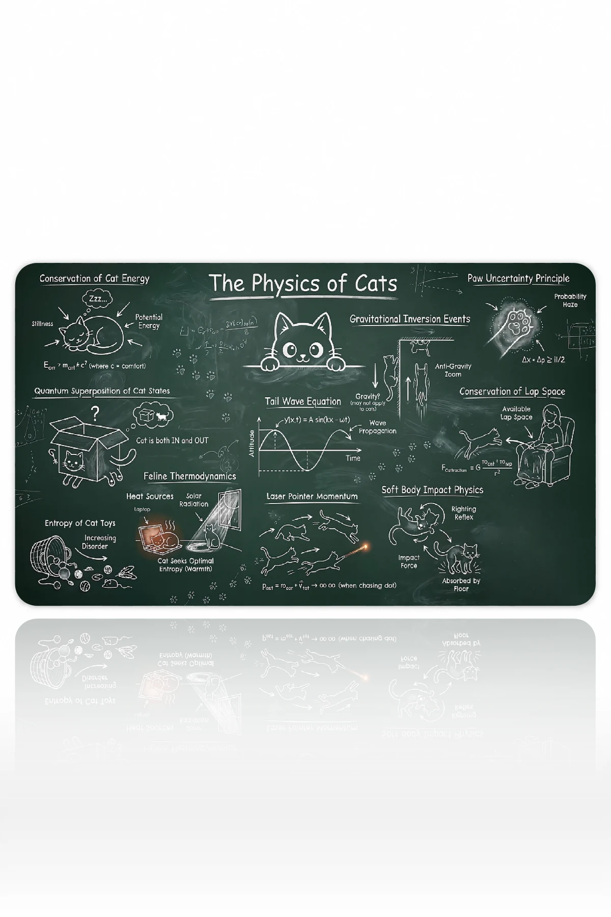 Feline Chalk Theory Dizüstü Gaming Mousepad