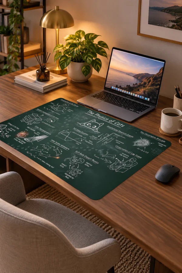 Feline Chalk Theory Dizüstü Gaming Mousepad