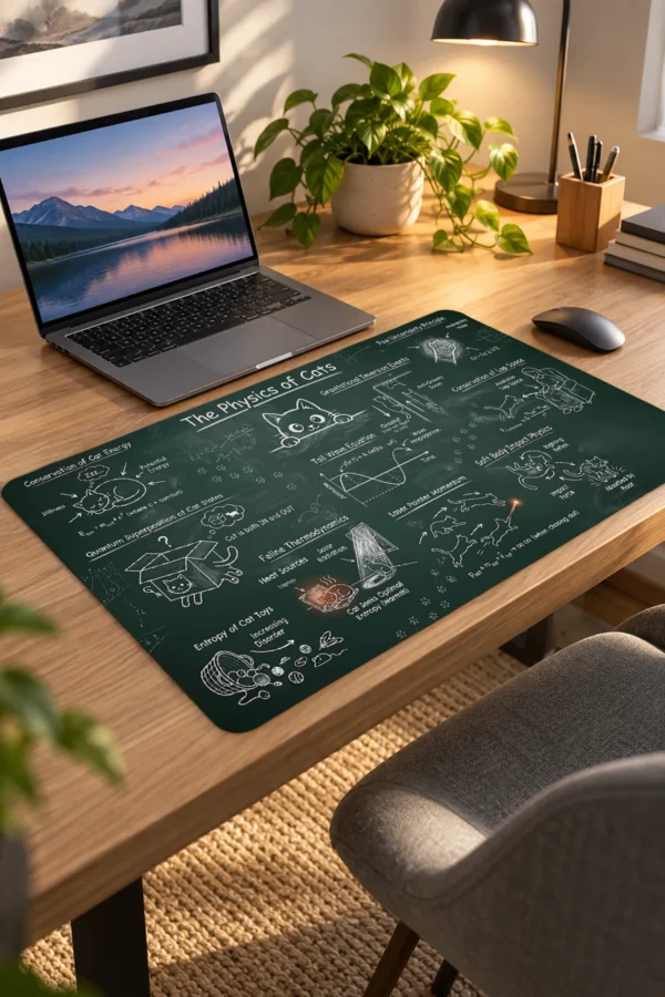 Feline Chalk Theory Dizüstü Gaming Mousepad