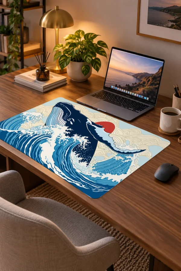 Great Wave Whale 60x40 Gaming Mousepad Great Wave Whale Dizüstü Gaming Mousepad