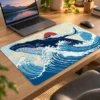 Great Wave Whale 60x40 Gaming Mousepad Great Wave Whale Dizüstü Gaming Mousepad