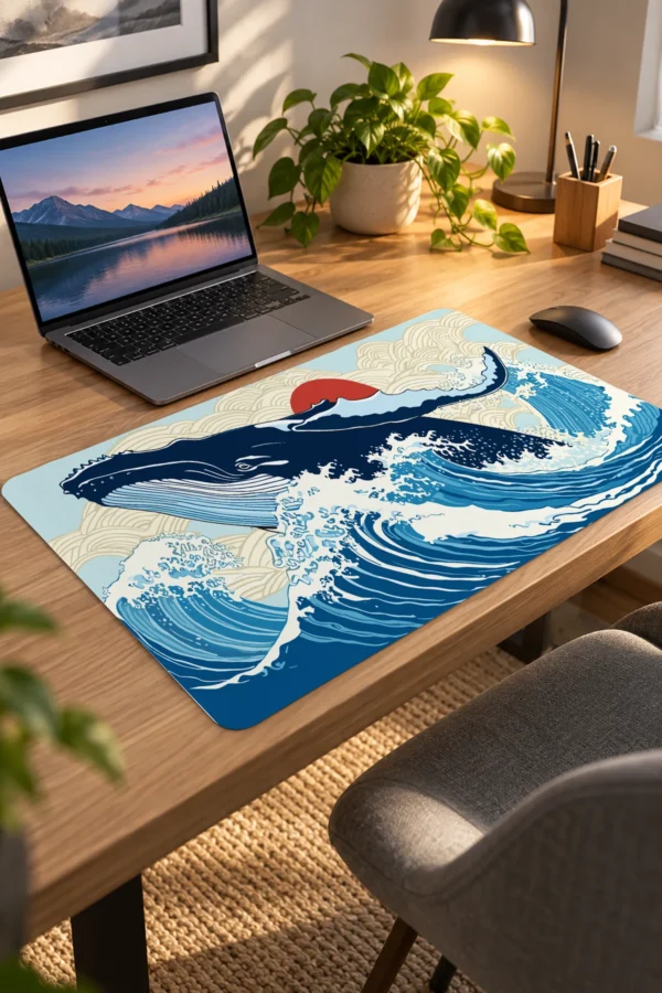 Great Wave Whale 60x40 Gaming Mousepad Great Wave Whale Dizüstü Gaming Mousepad