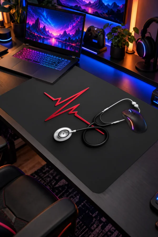 Crimson Heartbeat Dizüstü Gaming Mousepad
