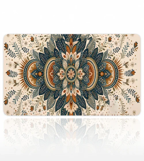 Ivory Folk Mandala 60x40 Gaming Mousepad Ivory Folk Mandala Dizüstü Gaming Mousepad