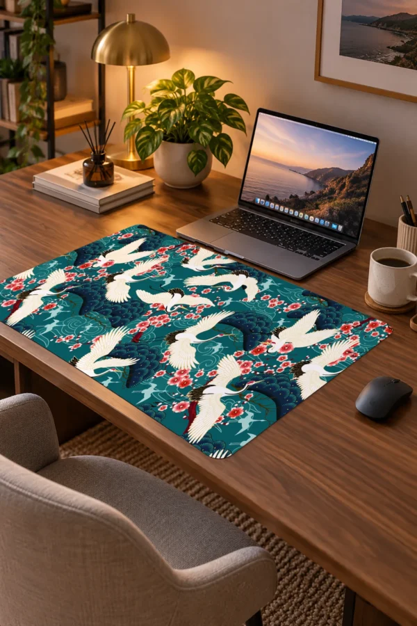 Crane Blossom Dance 60x40 Gaming Mousepad Crane Blossom Dance Dizüstü Gaming Mousepad
