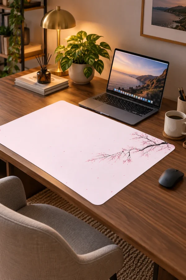 Blush Petal Branch Dizüstü Gaming Mousepad