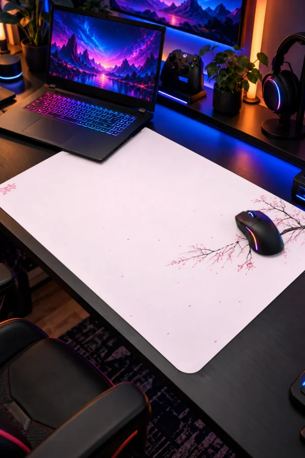 Blush Petal Branch Dizüstü Gaming Mousepad