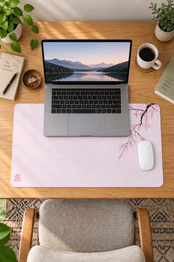 Blush Petal Branch Dizüstü Gaming Mousepad