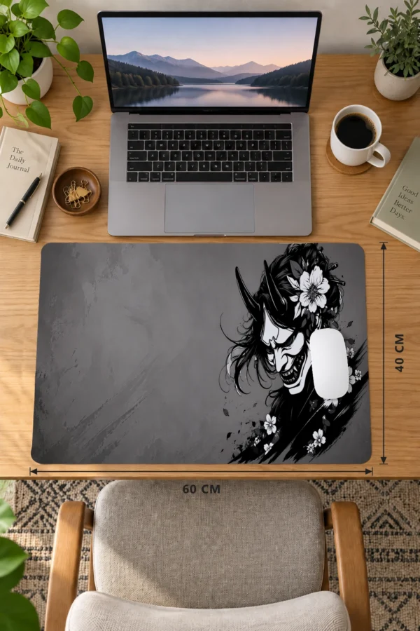 Ashen Hannya Bloom 60x40 Gaming Mousepad Ashen Hannya Bloom Dizüstü Gaming Mousepad