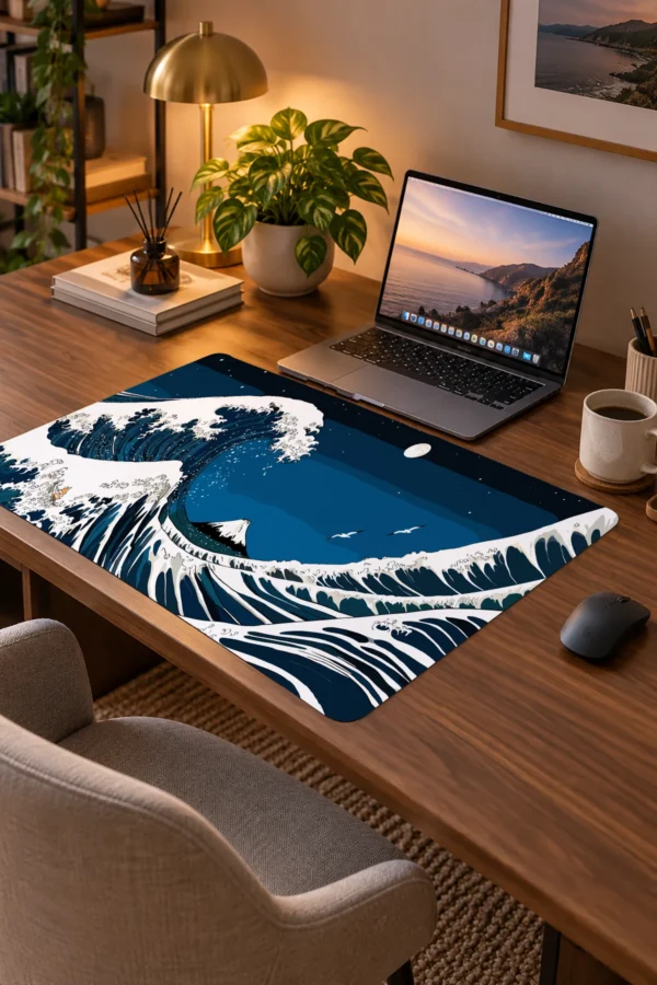 Kanagawa Night 60x40 Gaming Mousepad Kanagawa ETSY-52 Dizüstü Gaming Mousepad