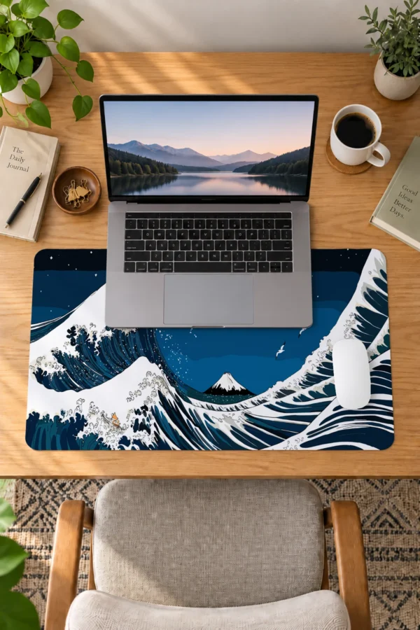Kanagawa Night 60x40 Gaming Mousepad Kanagawa ETSY-52 Dizüstü Gaming Mousepad