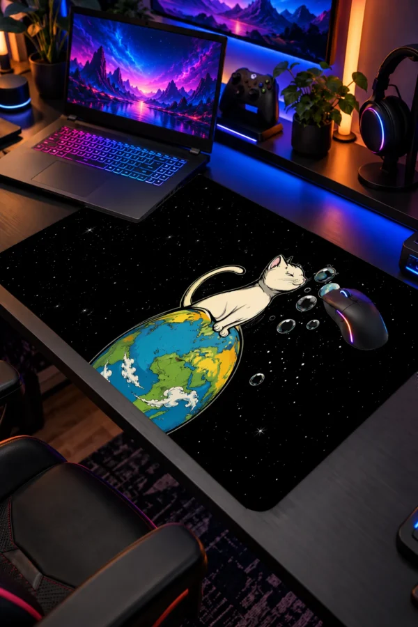 Cosmic Whiskers Dizüstü Gaming Mousepad