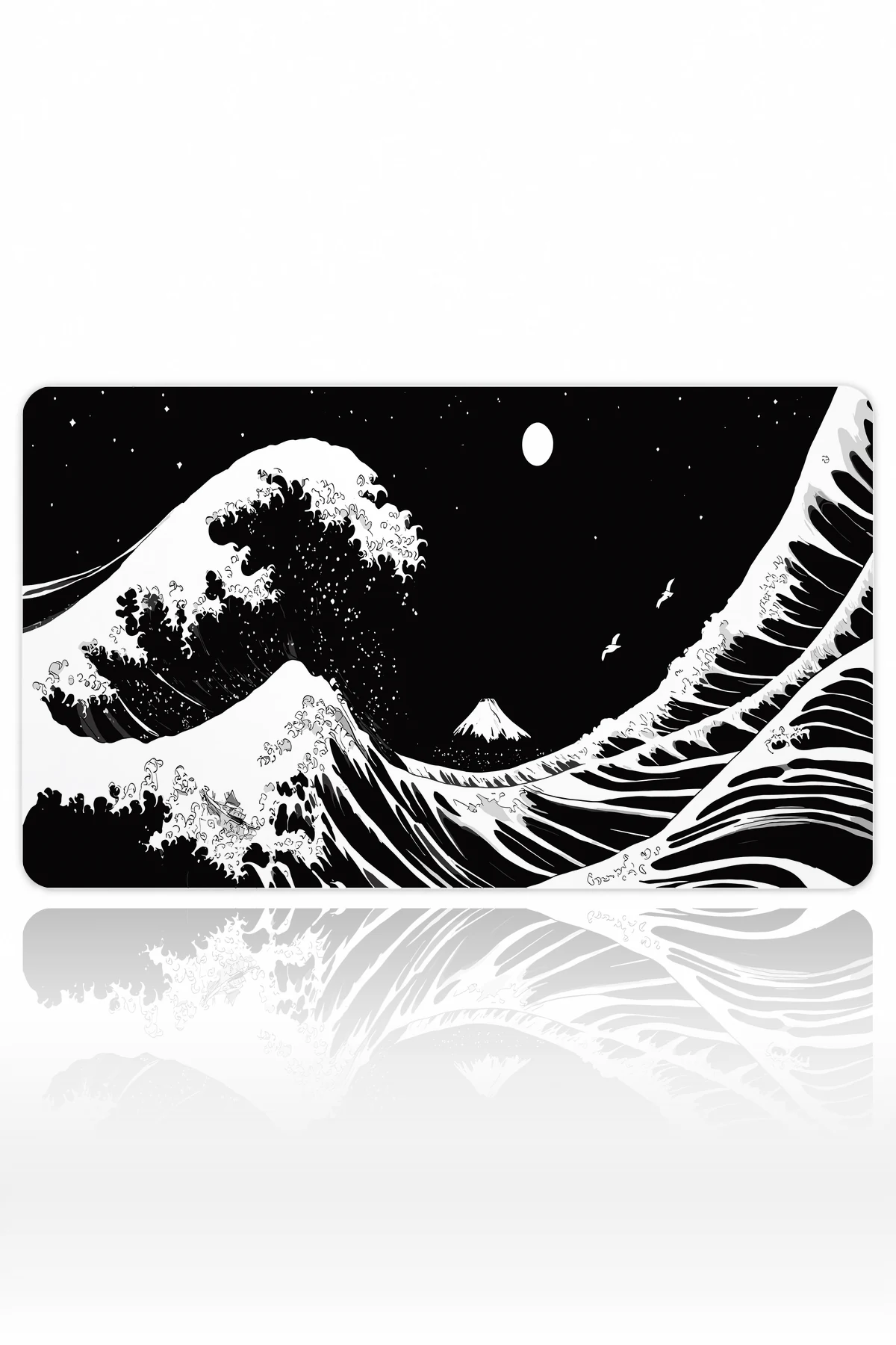 Kanagawa Black&White 60x40 Gaming Mousepad Kanagawa ETSY-53 Dizüstü Gaming Mousepad