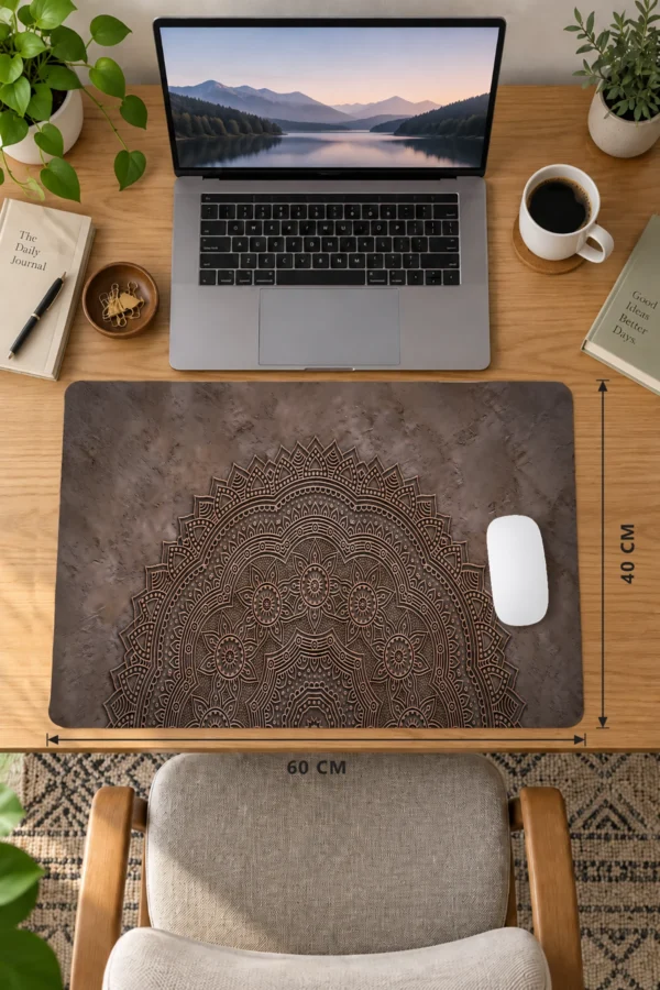 Bronze Relic Mandala 60x40 Gaming Mousepad Bronze Relic Mandala Dizüstü Gaming Mousepad