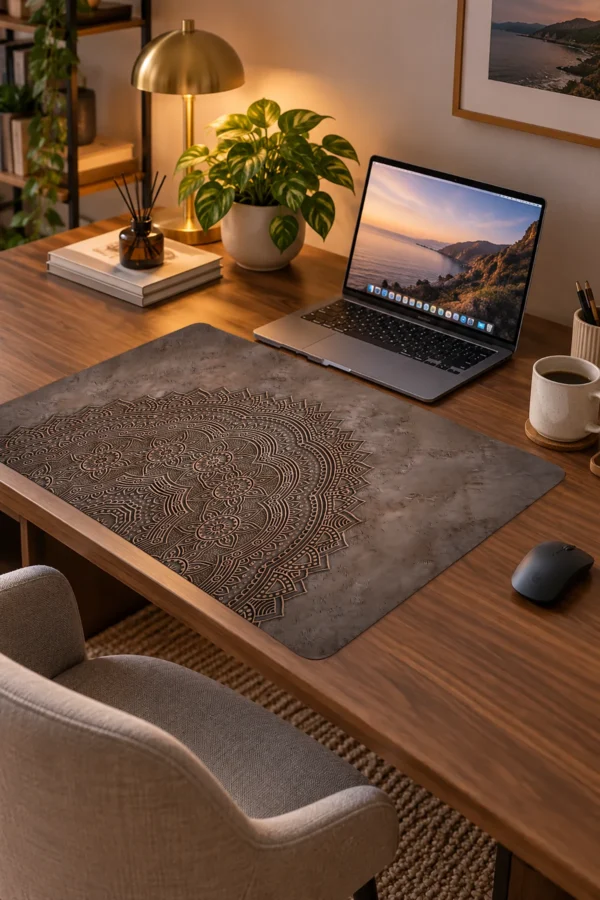 Bronze Relic Mandala 60x40 Gaming Mousepad Bronze Relic Mandala Dizüstü Gaming Mousepad