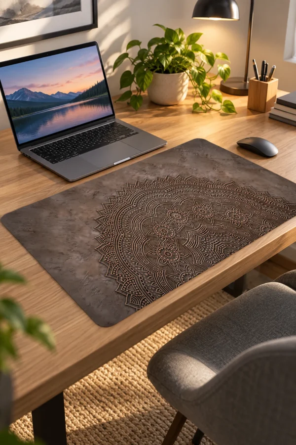 Bronze Relic Mandala 60x40 Gaming Mousepad Bronze Relic Mandala Dizüstü Gaming Mousepad