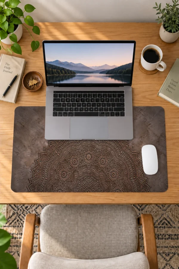 Bronze Relic Mandala 60x40 Gaming Mousepad Bronze Relic Mandala Dizüstü Gaming Mousepad