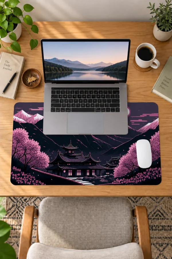Twilight Shrine Blossom 60x40 Gaming Mousepad Twilight Shrine Blossom Dizüstü Gaming Mousepad