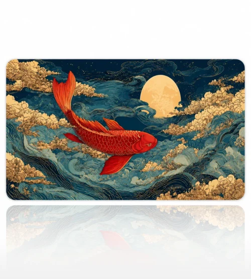 Golden Koi Tide 60x40 Gaming Mousepad Golden Koi Tide Dizüstü Gaming Mousepad