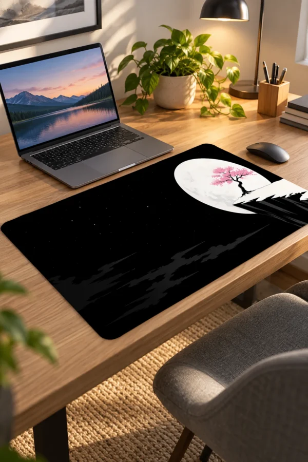 Moonlit Cliff Blossom Dizüstü Gaming Mousepad