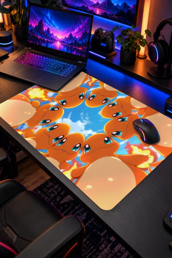 Flame Circle Sky Dizüstü Gaming Mousepad
