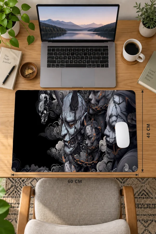 Chained Stone Demons 60x40 Gaming Mousepad Chained Stone Demons Dizüstü Gaming Mousepad