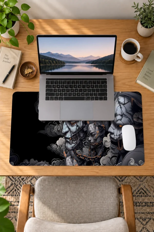 Chained Stone Demons 60x40 Gaming Mousepad Chained Stone Demons Dizüstü Gaming Mousepad