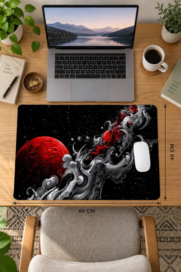 Blood Moon Vapor 60x40 Gaming Mousepad Blood Moon Vapor Dizüstü Gaming Mousepad