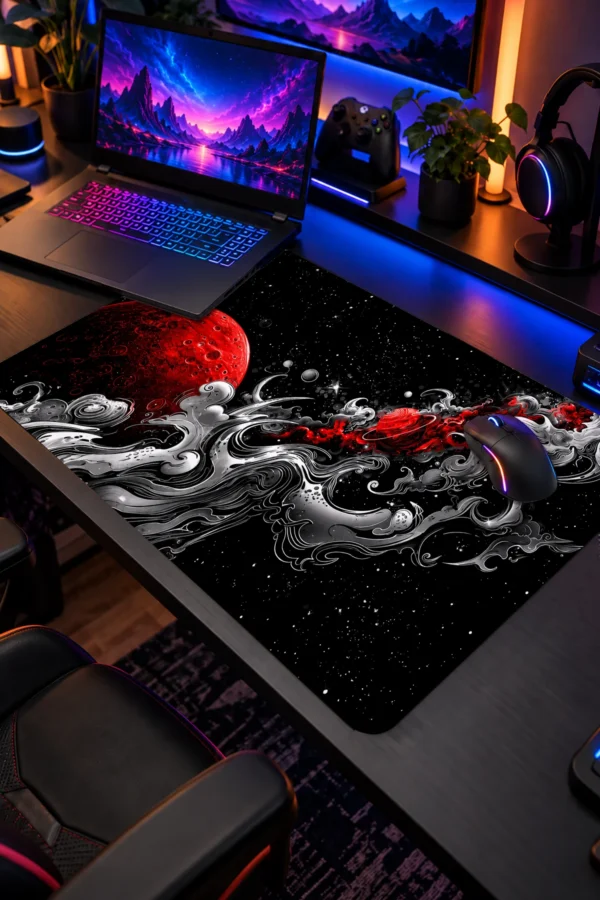 Blood Moon Vapor 60x40 Gaming Mousepad Blood Moon Vapor Dizüstü Gaming Mousepad