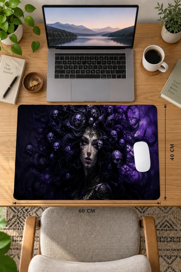 Violet Skull Siren Dizüstü Gaming Mousepad