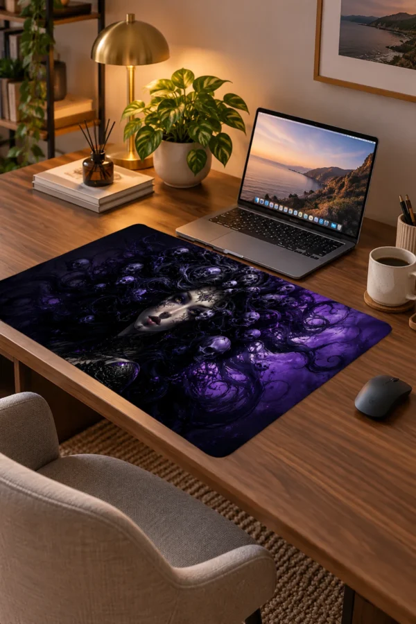 Violet Skull Siren Dizüstü Gaming Mousepad