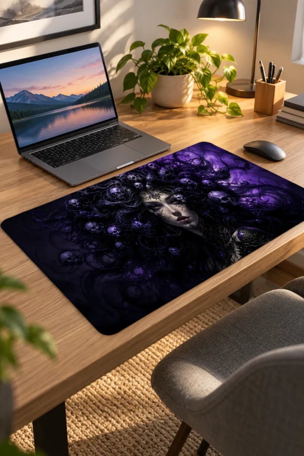 Violet Skull Siren Dizüstü Gaming Mousepad