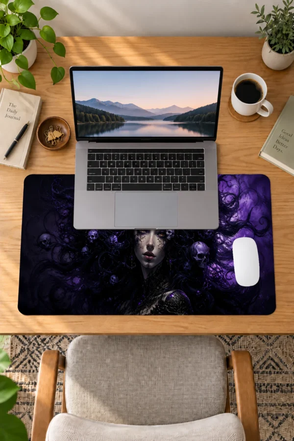 Violet Skull Siren Dizüstü Gaming Mousepad