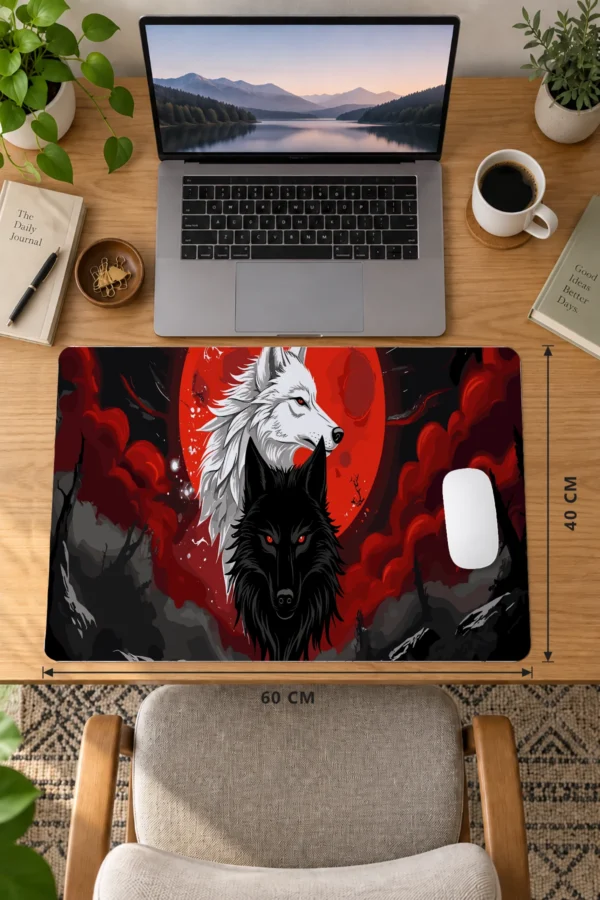 MK wolfs 60x40 Gaming Mousepad MK Wolfs Dizüstü Gaming Mousepad