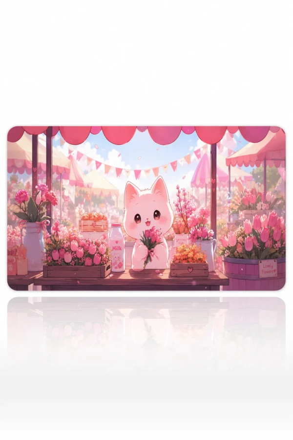Tulip Market Kitty 60x40 Gaming Mousepad Tulip Market Kitty Dizüstü Gaming Mousepad