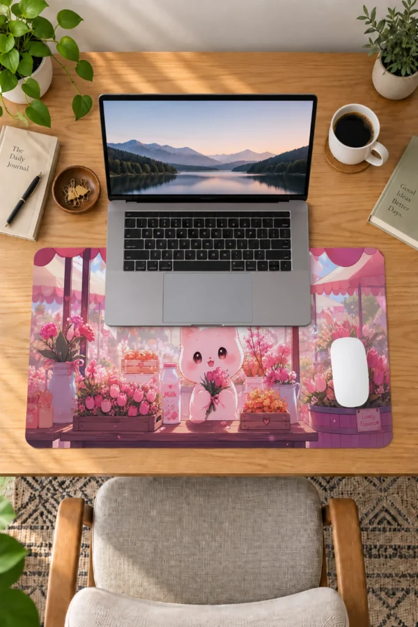 Tulip Market Kitty 60x40 Gaming Mousepad Tulip Market Kitty Dizüstü Gaming Mousepad
