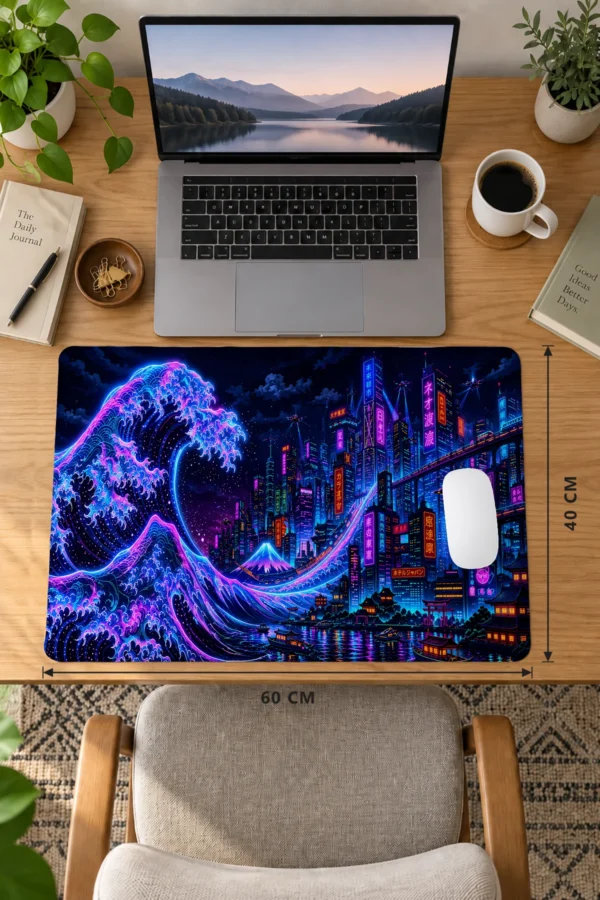 Neon Tide Metropolis Dizüstü Gaming Mousepad