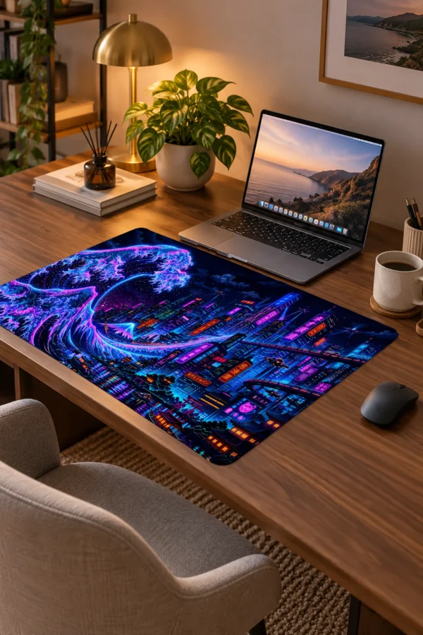 Neon Tide Metropolis Dizüstü Gaming Mousepad
