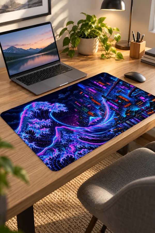 Neon Tide Metropolis Dizüstü Gaming Mousepad