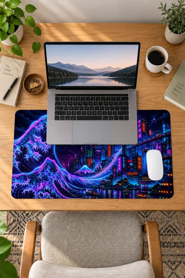 Neon Tide Metropolis Dizüstü Gaming Mousepad